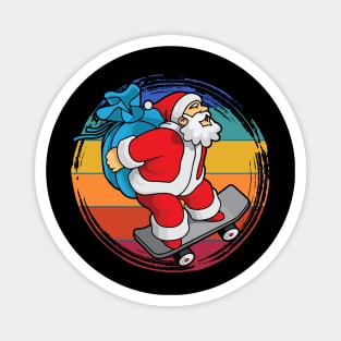 Santa Skateboarder Happy Christmas Merry Christmas Christmas Event Christmas Present Gift for Family for Dad for Mom for Friends for Kids Magnet